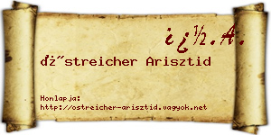 Östreicher Arisztid névjegykártya